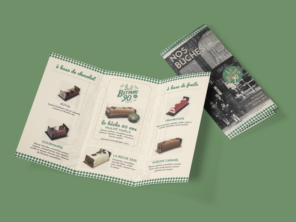 Menu de bûches de Noël 2025