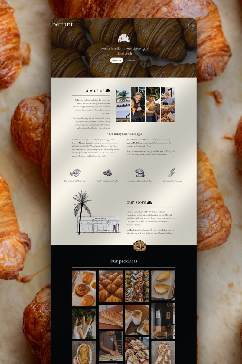 bettant bakery site home