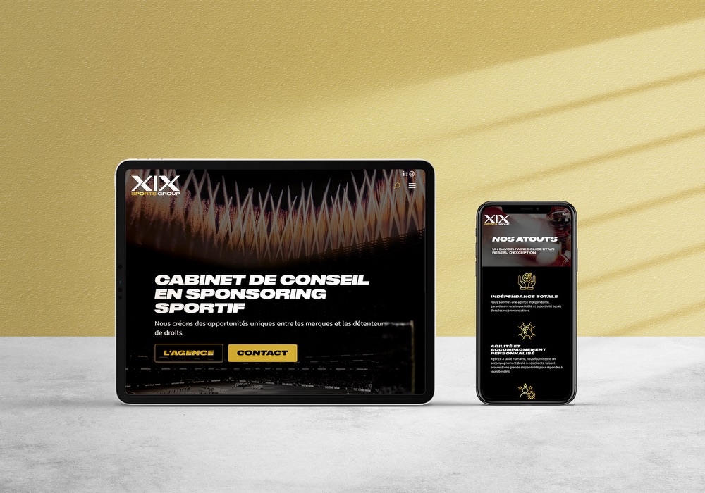 xix sports group mobile tablet