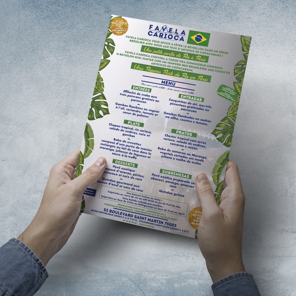 menu reveillon favela