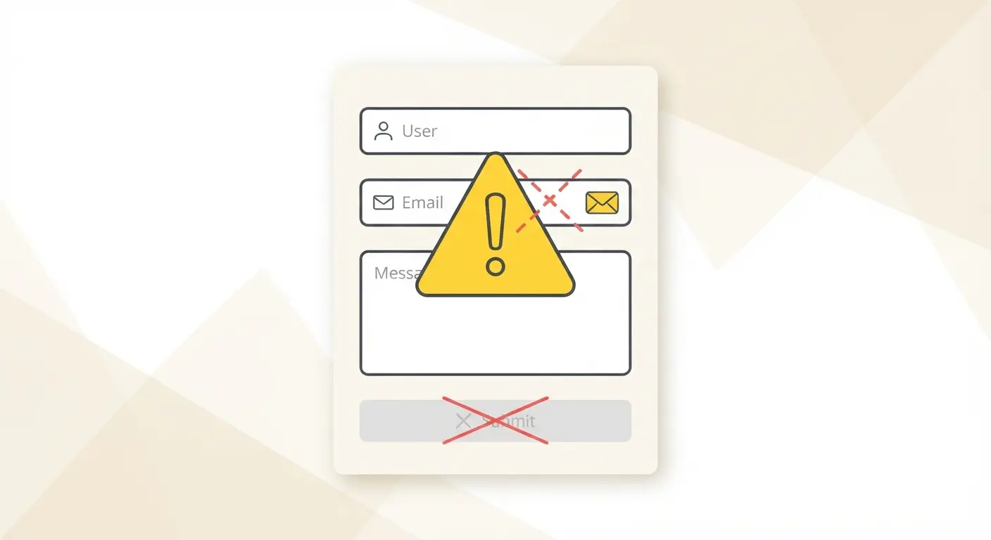 Formulaire de contact WordPress dont l'e-mail n'a pas été envoyé